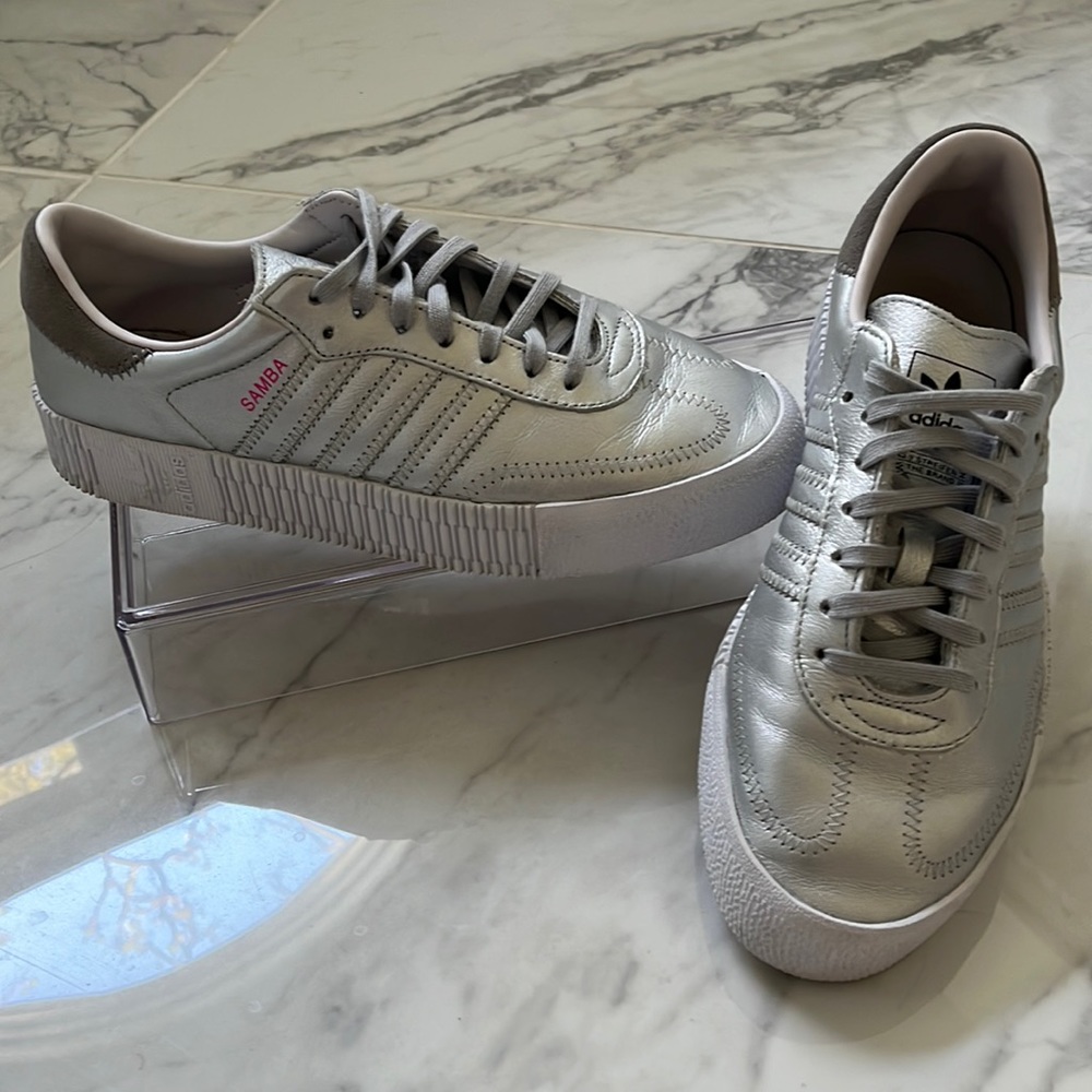 Adidas Sambarose Platform sneakers🩶🩷